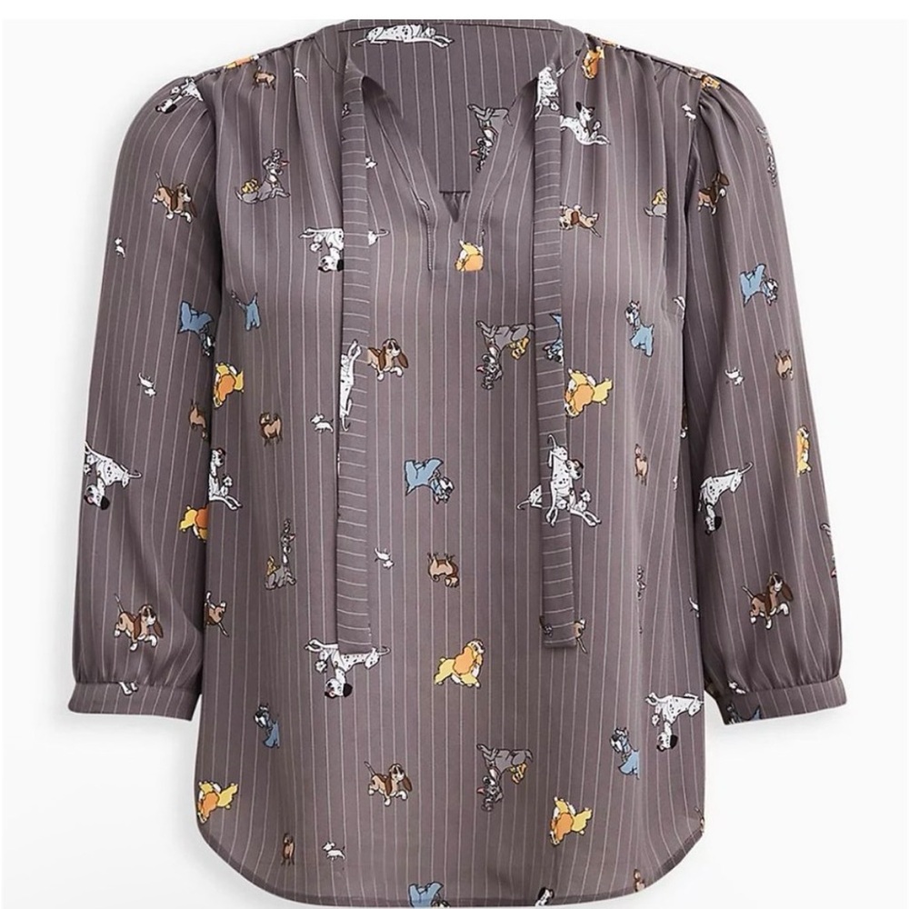 NWT Torrid Disney Dogs Peasant Blouse Top -  Plus Size 0 XLarge
